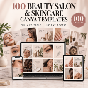 Beauty Salon & Skincare Canva Templates